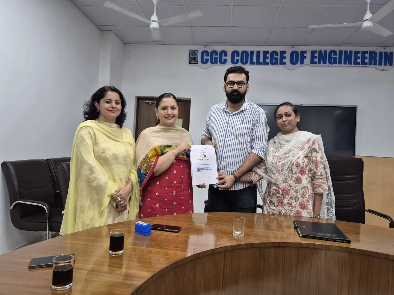 MoU handover at CGC College of Engineering